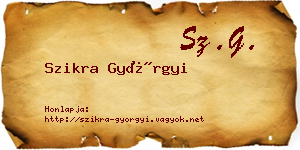 Szikra Györgyi névjegykártya