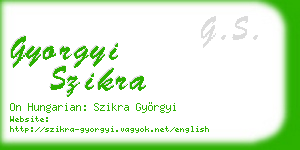 gyorgyi szikra business card